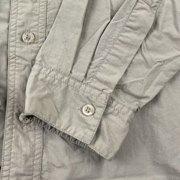 Go Fish Adventure Apparel Button Up Fishing Shirt Men’s M Roll Tab Sleeve - Picture 11 of 14